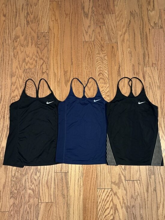 Nike Tops - LOT OF 3: Classic Neutrals NIKE Dri-FIT Workout Tank Top Racerback Size S